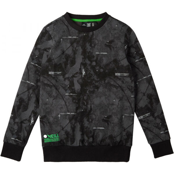 O'Neill HYBRID CREW SWEATSHIRT AOP  152 - Chlapecká mikina O'Neill