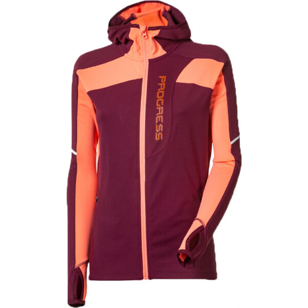 Progress KINETICA HOODY  S - Dámská běžecká mikina s kapucí Progress