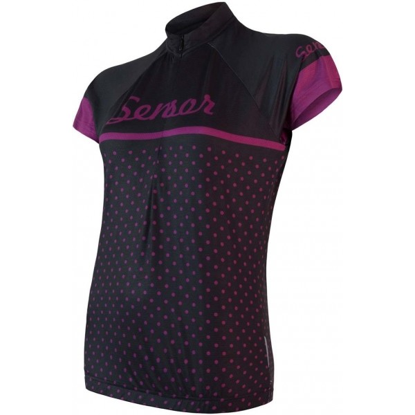 Sensor DOTS W černá L - Cyklistický dres Sensor