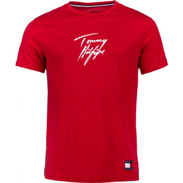 Tommy Hilfiger CN SS TEE LOGO  S - Pánské tričko Tommy Hilfiger