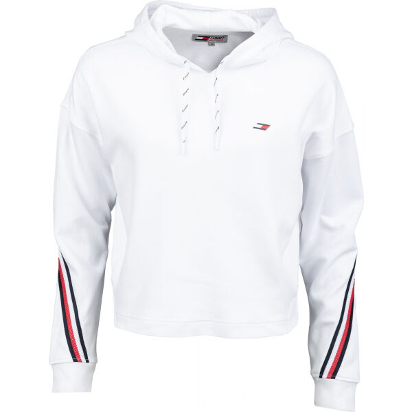 Tommy Hilfiger RELAXED DOUBLE PIQUE HOODIE LS  S - Dámská mikina Tommy Hilfiger