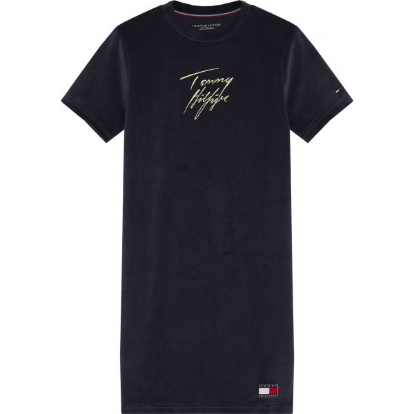 Tommy Hilfiger SS DRESS GOLD  XS - Dámské šaty Tommy Hilfiger