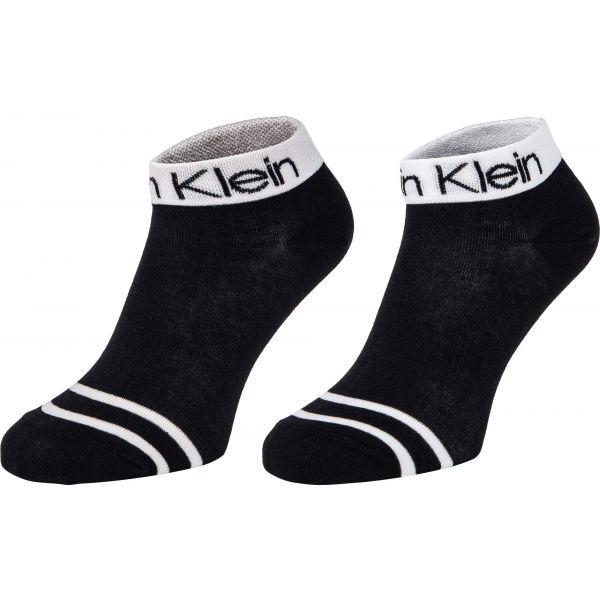 Calvin Klein WOMEN SHORT SOCK 2P LEGWEAR LOGO ZOEY  UNI - Dámské ponožky Calvin Klein