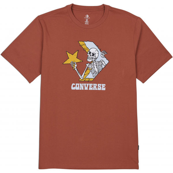 Converse SKULL GRAPHIC LOGO 1 SHORT SLEEVE TEE  M - Pánské triko Converse