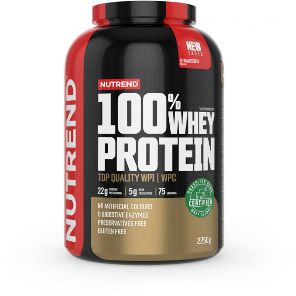 Nutrend 100% WHEY PROTEIN 2250 g JAHODA   - Protein Nutrend