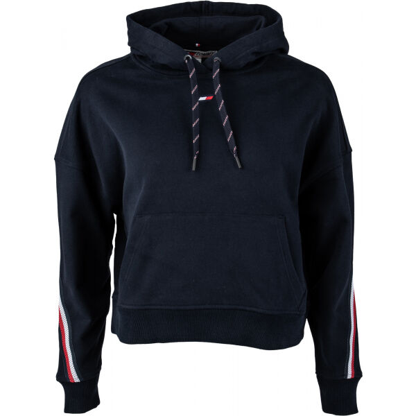 Tommy Hilfiger RELAXED TAPE HOODIE LS  XS - Dámská mikina Tommy Hilfiger