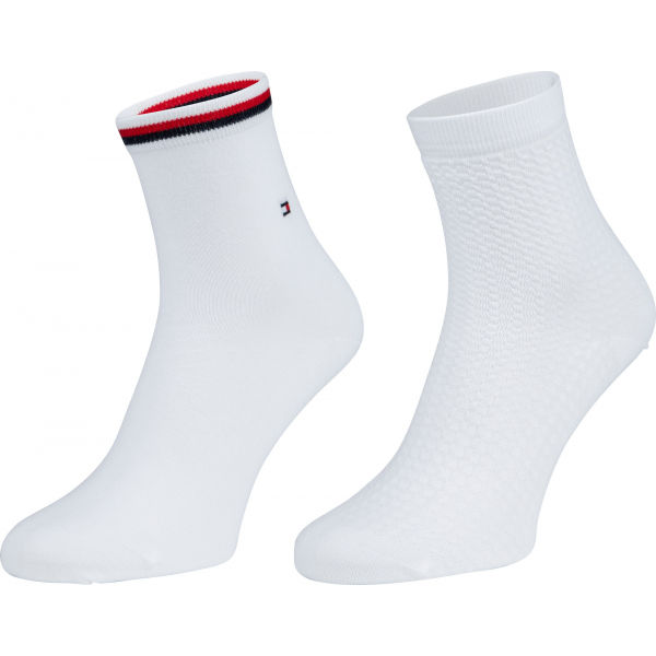 Tommy Hilfiger WOMEN SHORT SOCK 2P WAFFLE  39 - 42 - Dámské ponožky Tommy Hilfiger