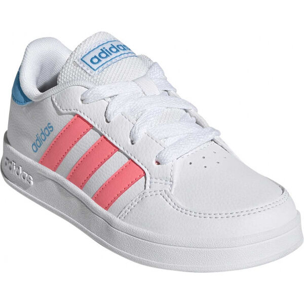 adidas BREAKNET K Bílá 5 - Dětské vycházkové tenisky adidas