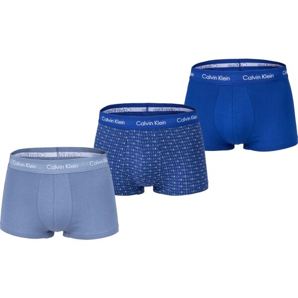 Calvin Klein 3 PACK LO RISE TRUNK Modrá XL - Pánské boxerky Calvin Klein