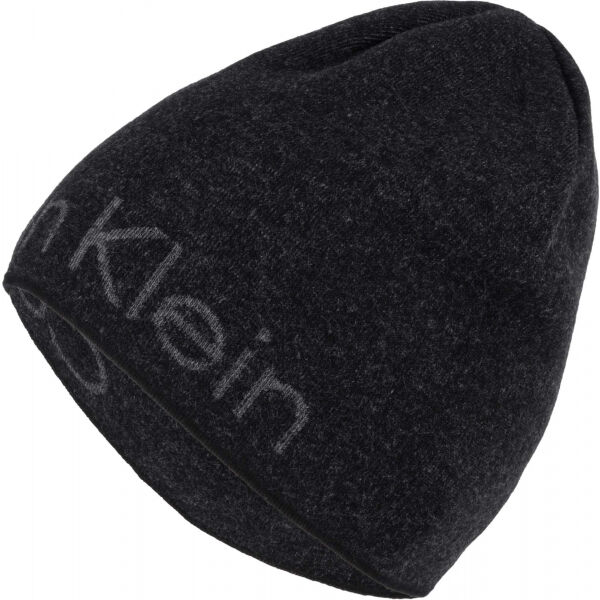 Calvin Klein DRY BRANDING RIB BEANIE Černá UNI - Zimní čepice Calvin Klein