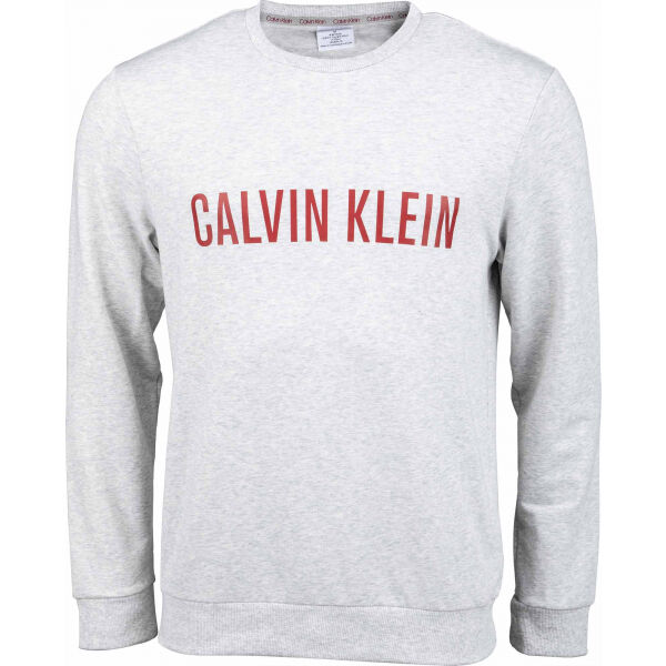 Calvin Klein L/S SWEATSHIRT Šedá L - Pánská mikina Calvin Klein