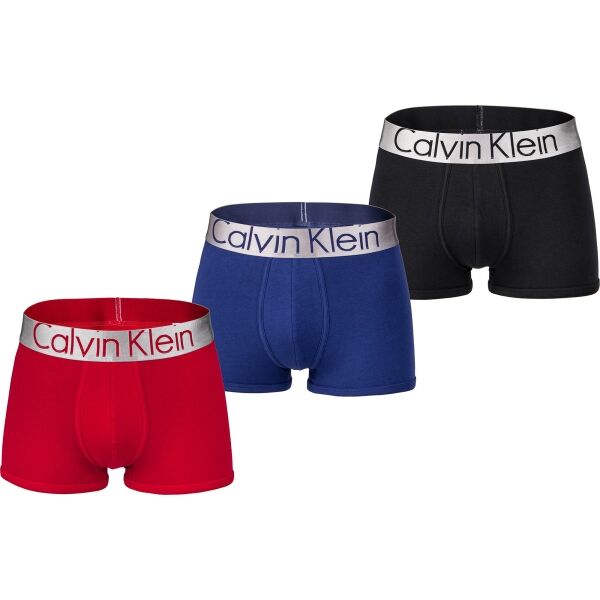 Calvin Klein TRUNK 3PK Červená S - Pánské boxerky Calvin Klein