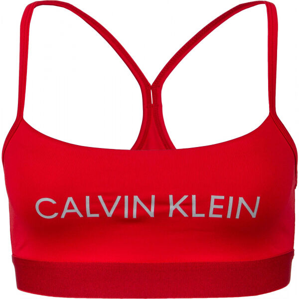 Calvin Klein LOW SUPPORT SPORTS BRA Červená M - Dámská sportovní podprsenka Calvin Klein