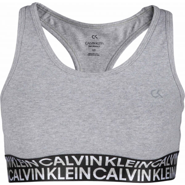 Calvin Klein LOW SUPPORT SPORTS BRA Šedá M - Dámská sportovní podprsenka Calvin Klein