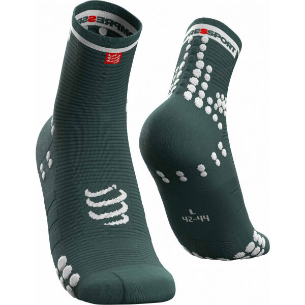 Compressport RACE V3.0 RUN HI Tmavě zelená T2 - Běžecké ponožky Compressport