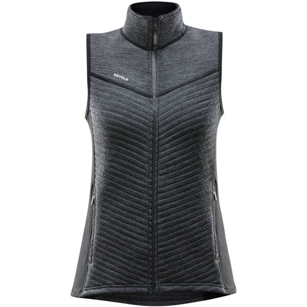 Devold TINDEN SPACER WOMAN VEST Tmavě šedá S - Dámská vlněná vesta Devold