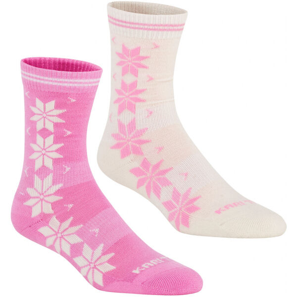 KARI TRAA VINST WOOL SOCK 2PK Růžová 39-41 - Dámské vlněné ponožky KARI TRAA