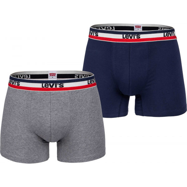 Levi's MEN SPRTSWR LOGO BOXER BRIEF 2P Tmavě modrá L - Pánské boxerky Levi's