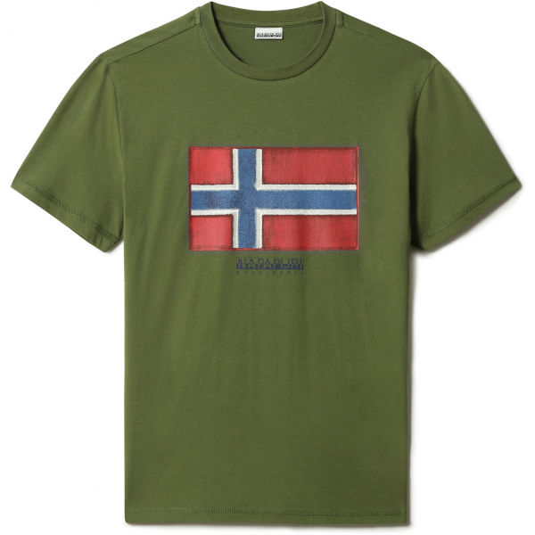 Napapijri SIROL SS Khaki M - Pánské tričko Napapijri