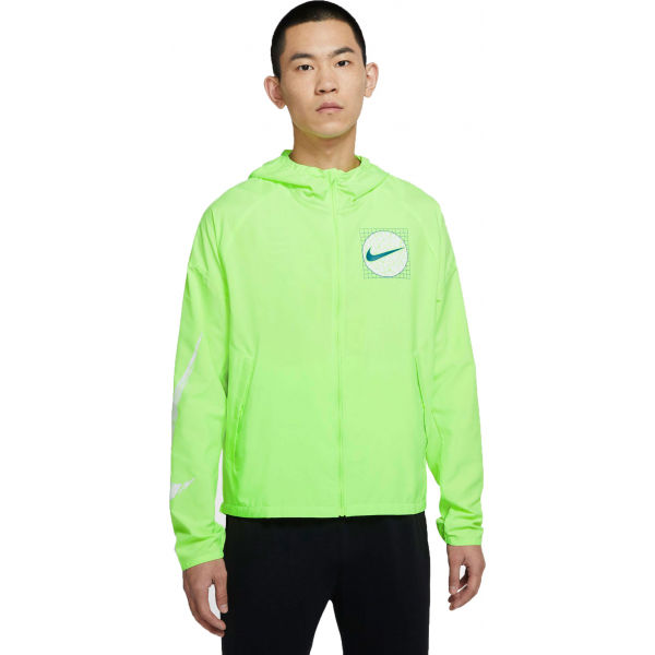 Nike ESSNTL JKT WR GX M Reflexní neon M - Pánská běžecká bunda Nike