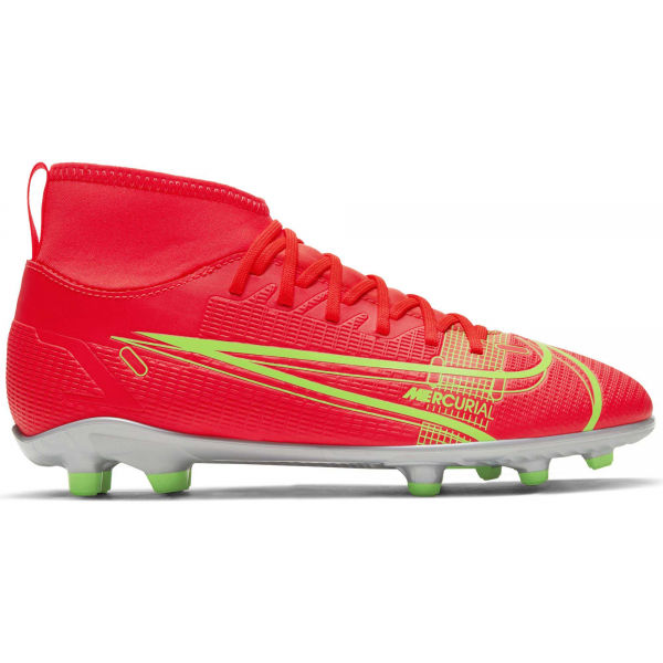 Nike JR MERCURIAL SUPERFLY 8 CLUB MG Červená 2.5Y - Dětské kopačky Nike