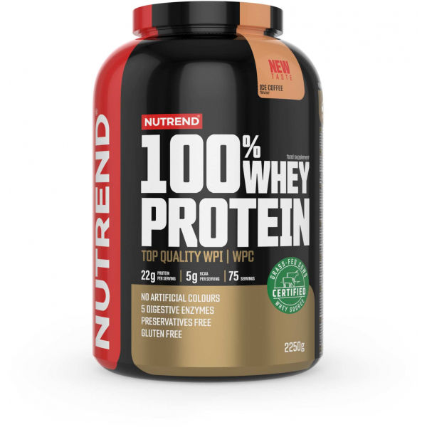 Nutrend 100% WHEY PROTEIN 2250 g LEDOVÁ KÁVA   - Protein Nutrend