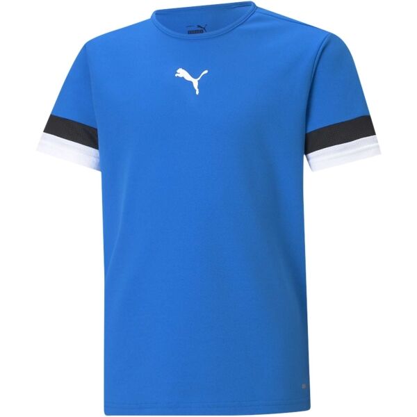 Puma TEAMRISE JERSEY JR Modrá 140 - Dětské fotbalové triko Puma