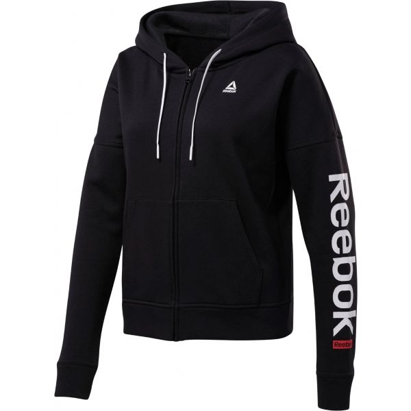 Reebok LINEAR LOGO FULLZIP černá S - Dámská mikina Reebok