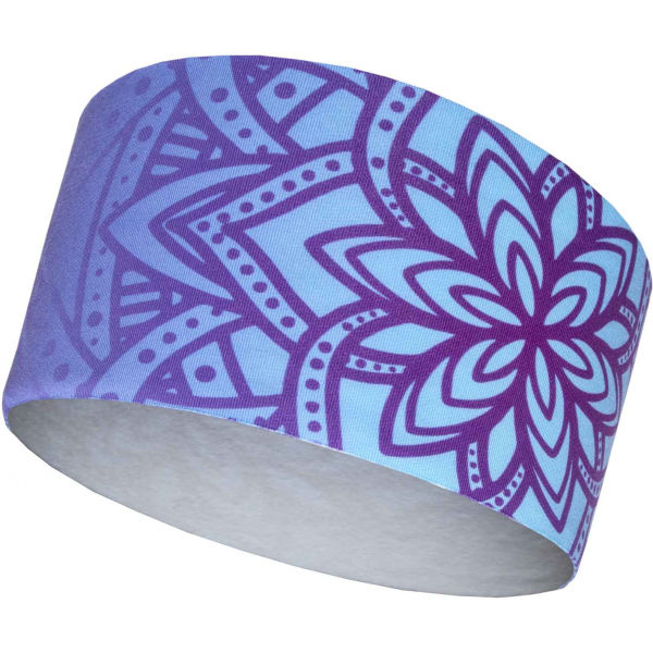 Runto MANDALA Světle modrá UNI - Sportovní elastická čelenka Runto