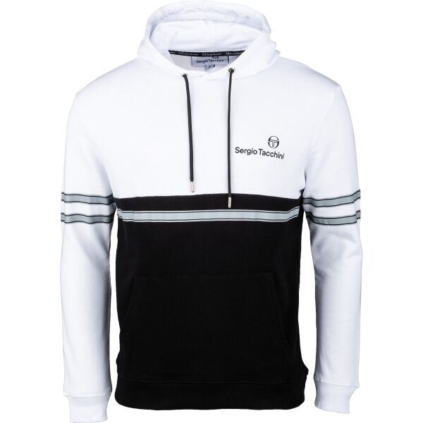 Sergio Tacchini ADELMO HOODIE Bílá L - Pánská mikina Sergio Tacchini