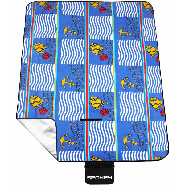 Spokey PICNIC KOTVY 180x150 Modrá NS - Deka s popruhem Spokey
