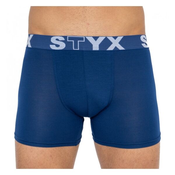 Styx MEN'S BOXERS LONG SPORTS RUBBER Modrá L - Pánské boxerky Styx