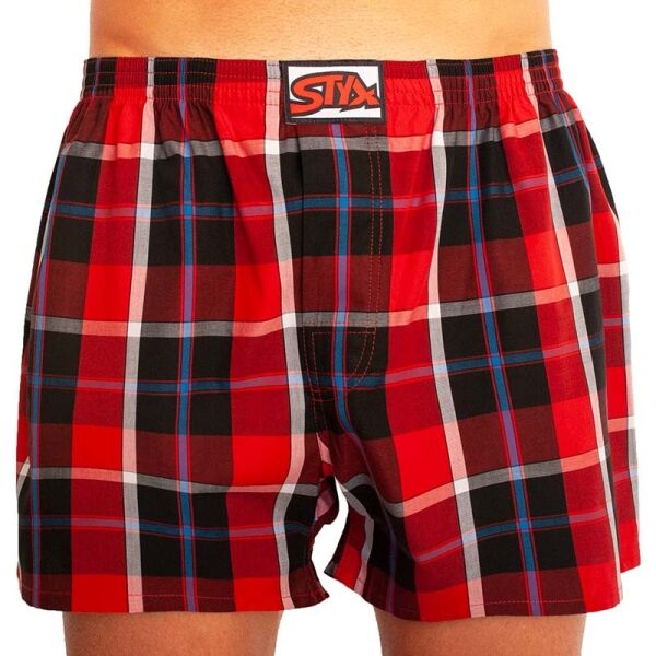 Styx MEN'S BOXERS SHORTS CLASSIC RUBBER Červená S - Pánské trenky Styx