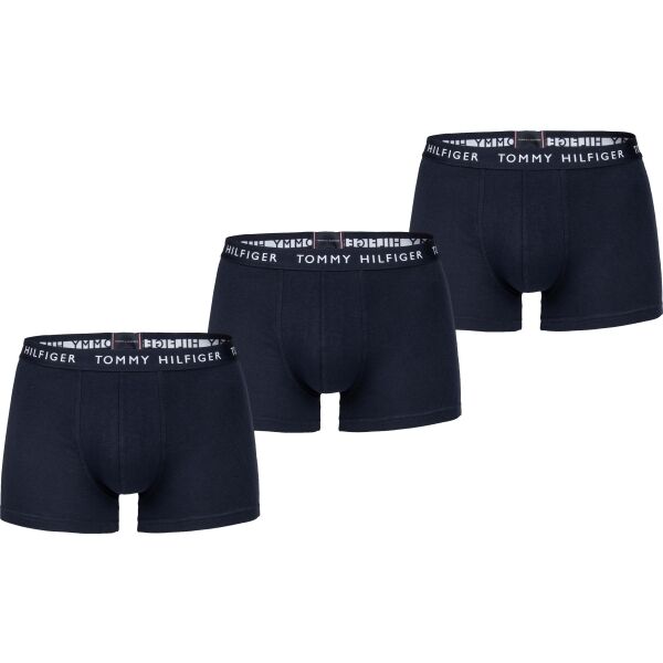 Tommy Hilfiger 3P TRUNK Tmavě modrá M - Pánské boxerky Tommy Hilfiger