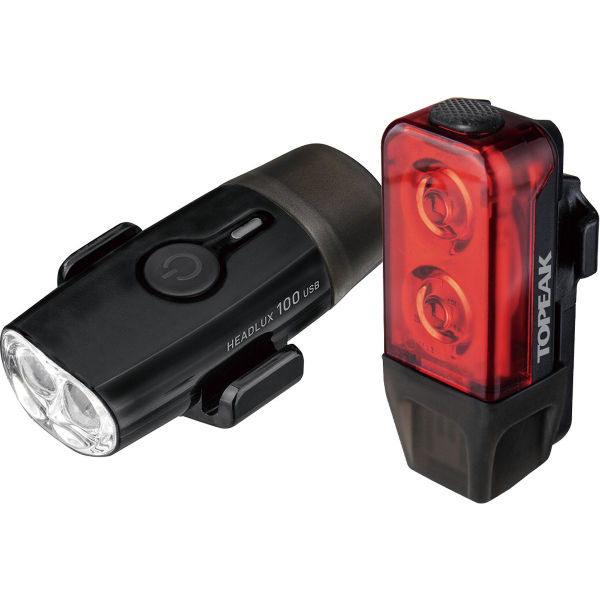 Topeak POWERLUX USB COMBO Černá  - Sada světel na kolo Topeak