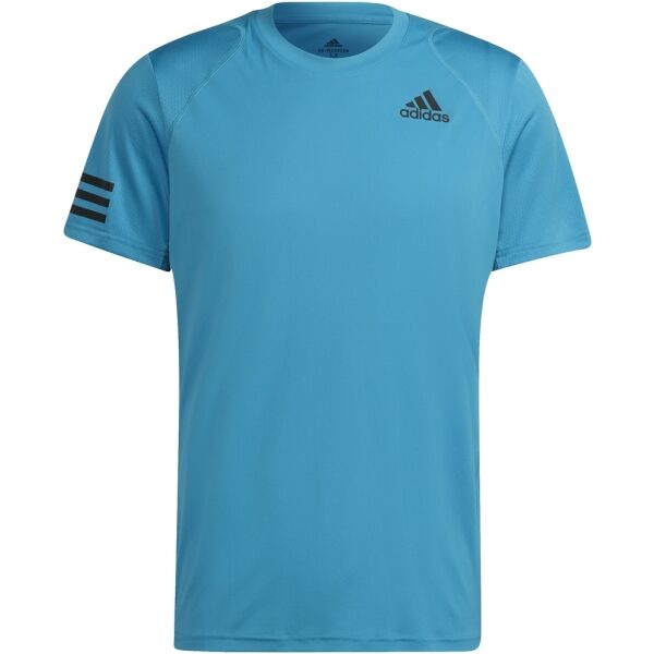 adidas CLUB 3 STRIPES TENNIS T-SHIRT Modrá M - Pánské tenisové tričko adidas