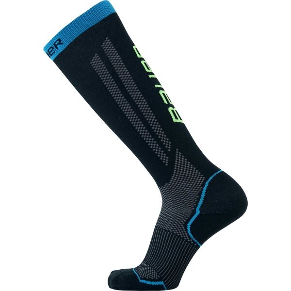 Bauer PERFORMANCE TALL SKATE SOCK Černá XS - Vysoké kompresní ponožky Bauer