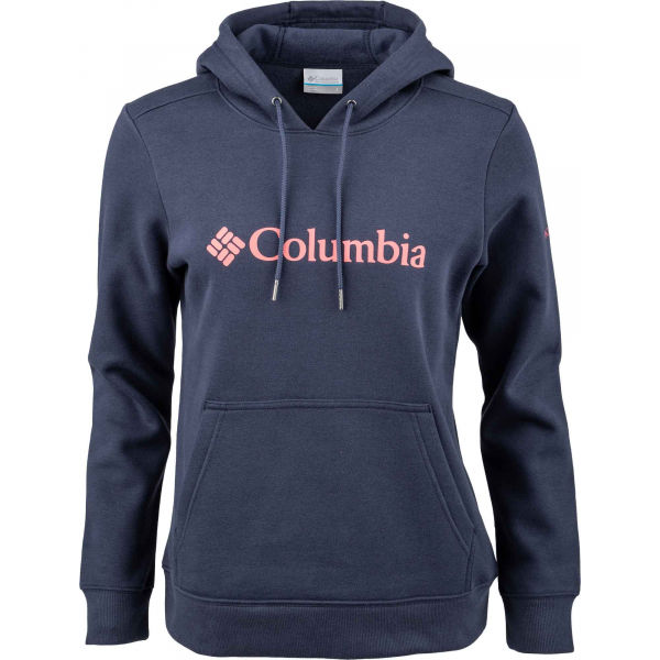 Columbia LOGO HOODIE Tmavě modrá XS - Dámská mikina Columbia