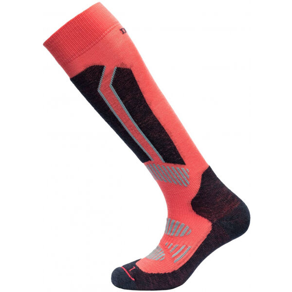 Devold ALPINE WOMAN SOCK Červená 35-37 - Dámské teplé sportovní podkolenky Devold