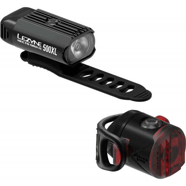 Lezyne HECTO DRIVE 500XL / FEMTO USB PAIR Černá  - Set světel Lezyne