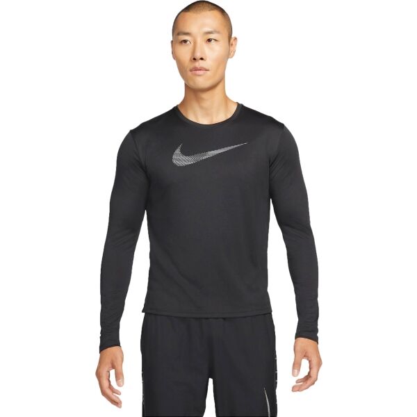 Nike DF UV RDVN MILER FLSH LS M Černá M - Pánské triko s dlouhým rukávem Nike