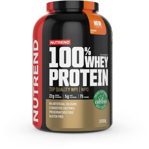 Nutrend 100% WHEY PROTEIN 2250 g POMERANČ   - Protein Nutrend