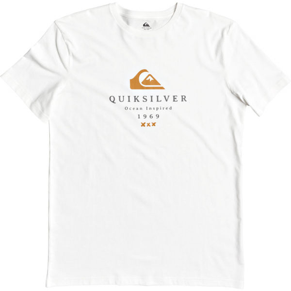 Quiksilver FIRST FIRE SS Bílá S - Pánské triko Quiksilver