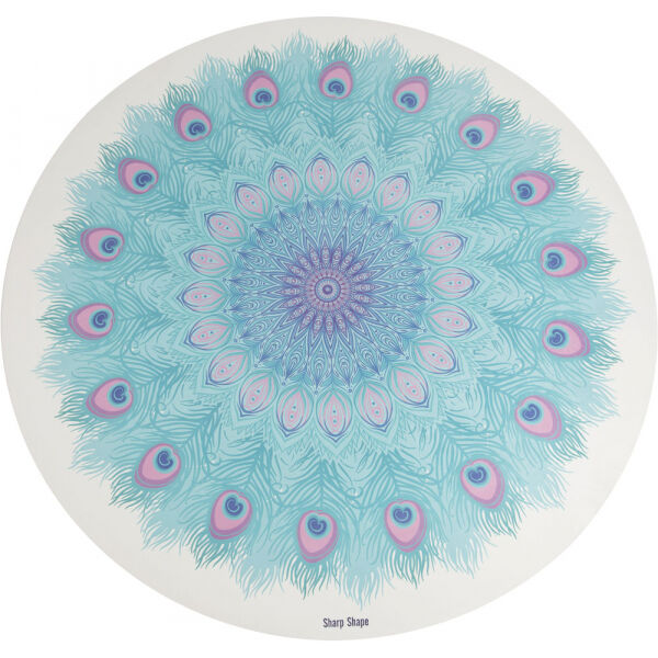 SHARP SHAPE ROUND YOGA MAT PEACOCK Světle modrá  - Jogamatka SHARP SHAPE