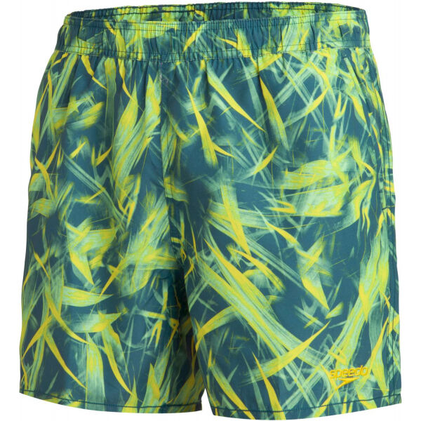 Speedo PRINTED LEISURE 16 WATERSHORT Zelená M - Pánské šortky Speedo