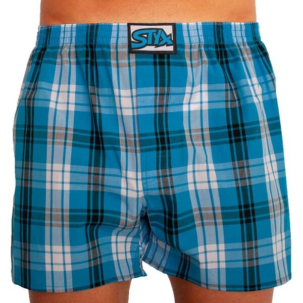 Styx MEN'S BOXERS SHORTS CLASSIC RUBBER Modrá S - Pánské trenky Styx