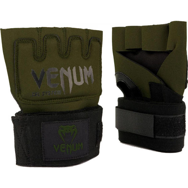 Venum KONTACT GEL GLOVE WRAPS Khaki M - Rukavice Venum