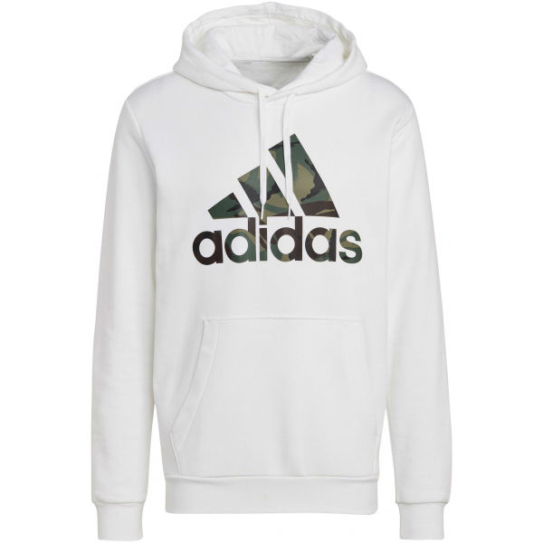adidas CAMO HOODIE Bílá 2XL - Pánská mikina adidas