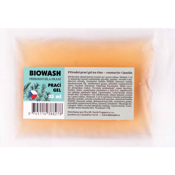 Bio Wash PRACÍ GEL ROZMARÝN-LANOLÍN Oranžová UNI - Vzorek pracího gelu Bio Wash