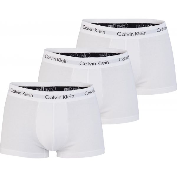 Calvin Klein 3 PACK LO RISE TRUNK bílá S - Pánské boxerky Calvin Klein